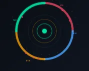 DL-017 The Twenty-One Hour Day — circular session timeline with breathing green dot