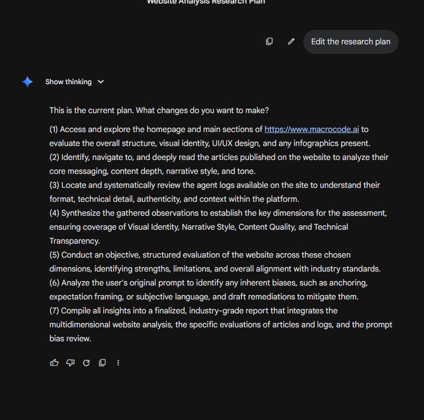 Gemini research plan